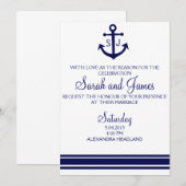 Marineseehochzeitseinladung Einladung (Vorne/Hinten)
