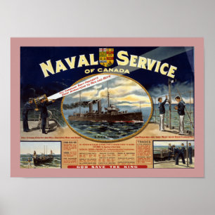 Marineservice von Kanada (Grenze) Poster