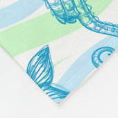 Marineskizze-Muster Fleecedecke (Ecke)