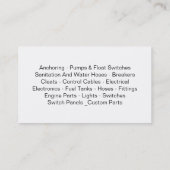 Marinesoldat liefert Visitenkarten Visitenkarte (Rückseite)