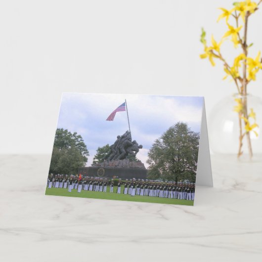 Marinesoldaten an Iwojima-Statue, Karte (Gelbe Blume)