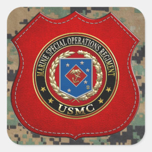 MarineSpezialoperation-Regiment (MSOR) [3D] Quadratischer Aufkleber