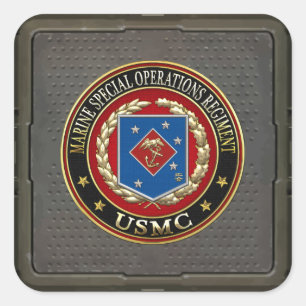MarineSpezialoperation-Regiment (MSOR) [3D] Quadratischer Aufkleber