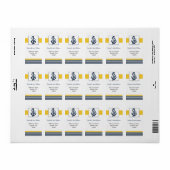 Marinestreifen, Anker, Hochzeitsetiketten Adressaufkleber (Vorne)