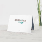 Marinestreifen, Anker, nautische Hochzeit Danke (Rückseite)