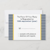 Marinestreifen, Anker, nautische Hochzeit rsvp 3,5 (Rückseite)