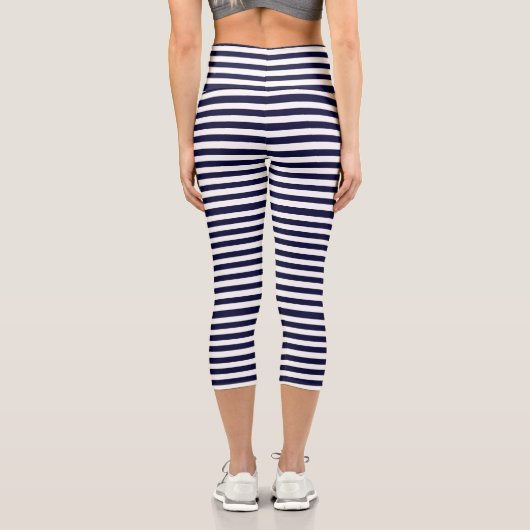 Marinestreifen Capri Leggings (Rückseite)
