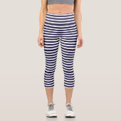 Marinestreifen Capri Leggings (Vorderseite)