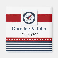 Marinestreifen, Kompass, nautisch Save the Date