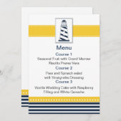 Marinestreifen, Leuchtturm, nautische Menükarten (Vorne/Hinten)