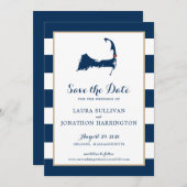 Marinestreifen Orleans Cape Cod Save the Date (Vorne/Hinten)