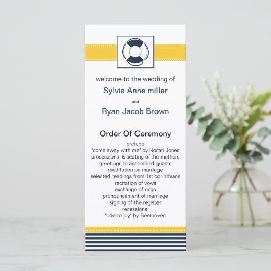 Marinestreifen, Rettungsschwimmer, Hochzeiten auf Programm (Stehend Vorderseite)