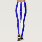 Marinestreifenmuster, starke Streifen blau u. weiß Leggings (Rückseite)