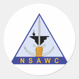 Marinestreik-und Luftkrieg-Mitte (NSAWC) Runder Aufkleber