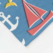 Marinesymbol-Muster Fleecedecke (Ecke)