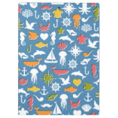 Marinesymbol-Muster Klemmbrett (Rückseite)