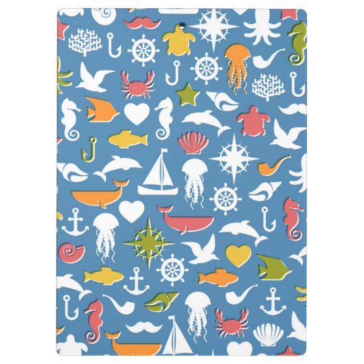 Marinesymbol-Muster Klemmbrett (Rückseite)