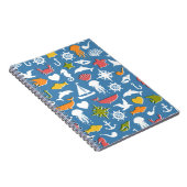 Marinesymbol-Muster Notizblock (Rechte Seite)