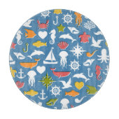 Marinesymbol-Muster Schneidebrett (Vorderseite)