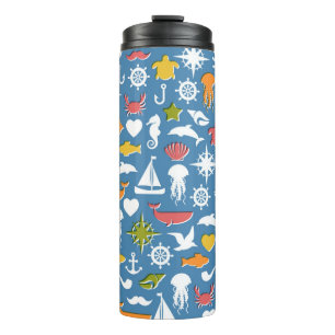 Marinesymbol-Muster Thermosbecher