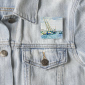 Marineszenen-Boote nähern sich Venedig Button (Beispiel)