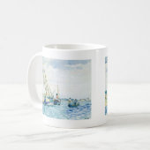 Marineszenen-Boote nähern sich Venedig Kaffeetasse (Vorderseite Links)