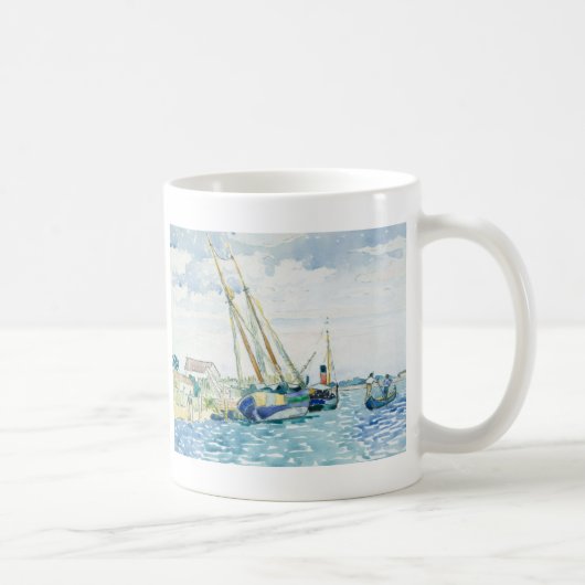 Marineszenen-Boote nähern sich Venedig Kaffeetasse (Rechts)