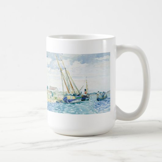 Marineszenen-Boote nähern sich Venedig Kaffeetasse (Rechts)
