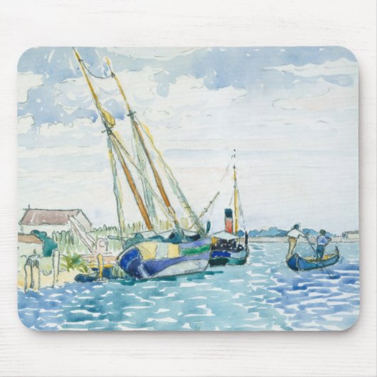 Marineszenen-Boote nähern sich Venedig Mousepad (Vorne)