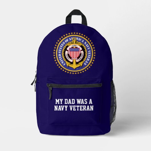 Marineveteran Bedruckter Rucksack (Vorderseite)