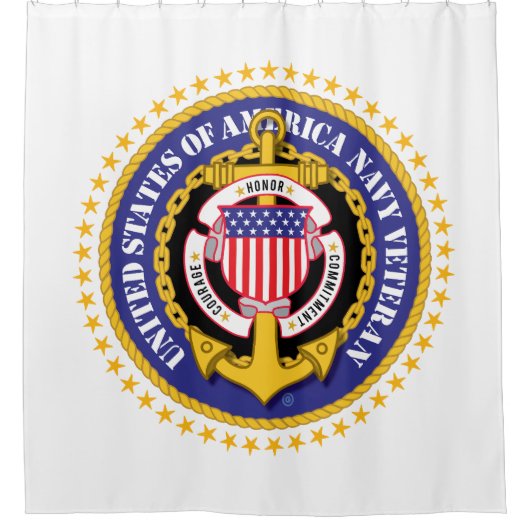Marineveteran Duschvorhang (Vorderseite)