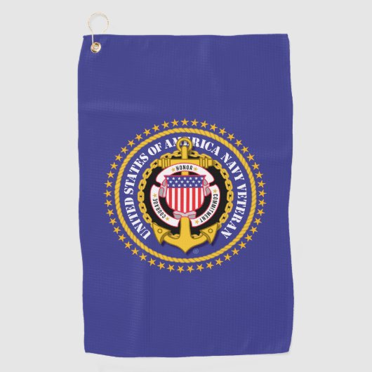 Marineveteran Golfhandtuch (Vorderseite)