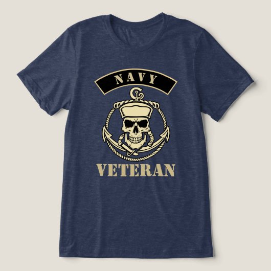 Marineveteran Tri-Blend Shirt (Design Vorderseite)