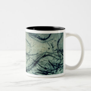 Marinezahl, paläolithischer Zeitraum Zweifarbige Tasse