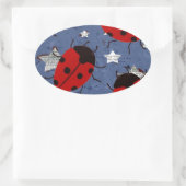 MARINKÄFER OVALER AUFKLEBER (Tasche)