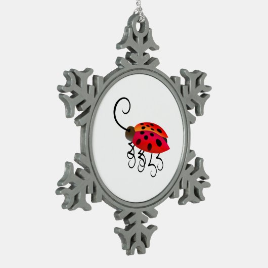 Marinkäfer Schneeflocken Zinn-Ornament (Links)