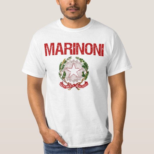 Marinoni Italiener-Familienname T-Shirt (Vorderseite)