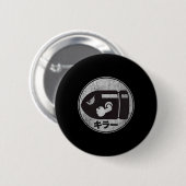 Mario Bullet Bill Distressed Kanji Logo Button (Vorne & Hinten)
