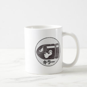 Mario Bullet Bill Distressed Kanji Logo Kaffeetasse