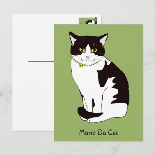 Mario Da Cat Postcard Postkarte (Vorne/Hinten)
