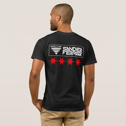 Mario Florek Sander Ferrar & Chicago Stars zurück T-Shirt (Schwarz voll)