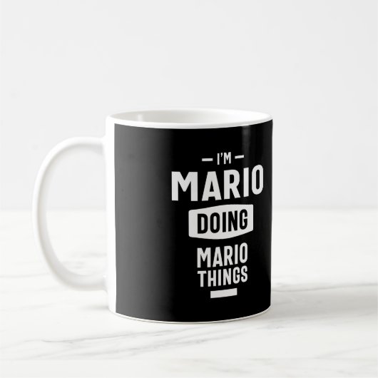 Mario Personalisiert Name Birthday Gift Kaffeetasse (Links)