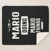 Mario Personalisiert Name Birthday Gift Sherpadecke (Vorderseite (Horizontal))