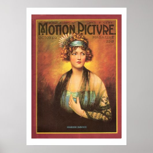Marion Davies Vintag 1919 Movie Magazine Print Poster (Vorne)