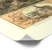 Marion, IA Panorama Karte - 1868 Poster (Ecke)