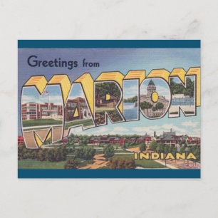 Marion Indiana Vintage Travel Postcard Postkarte