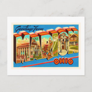 Marion Ohio OH Old Vintage Reise Souvenir Postkarte