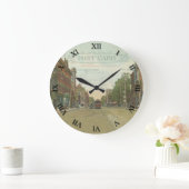 Marion Ohio Post Card Clock - Center St. 1908 Große Wanduhr (Zuhause)