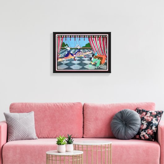 Marionette Curtsy CHANGE FARBE ~ Wrapped Canvas Leinwanddruck (Insitu (Wohnzimmer))