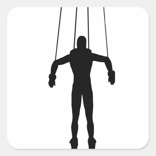 Marionette Puppet Quadratischer Aufkleber (Vorderseite)